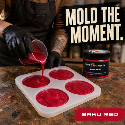 Pigments Premium Red Mica Powder - Baku Red (50Gr) - for Epoxy, Resin, Soap, Paint, Woodworking, Acrylic Pouring, Bath Bombs, Fishing Lures - DIY Arts and Crafts Additive