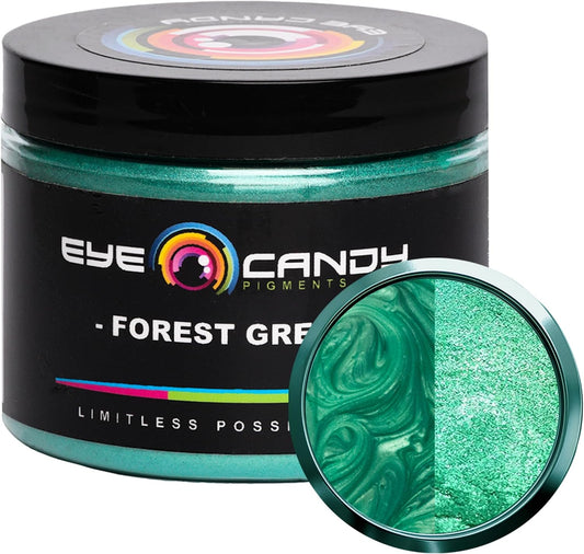 Pigments Premium Green Mica Powder - Forest Green (50Gr) - for Epoxy, Resin, Soap, Paint, Woodworking, Acrylic Pouring, Bath Bombs, Fishing Lures - DIY Arts and Crafts Additive