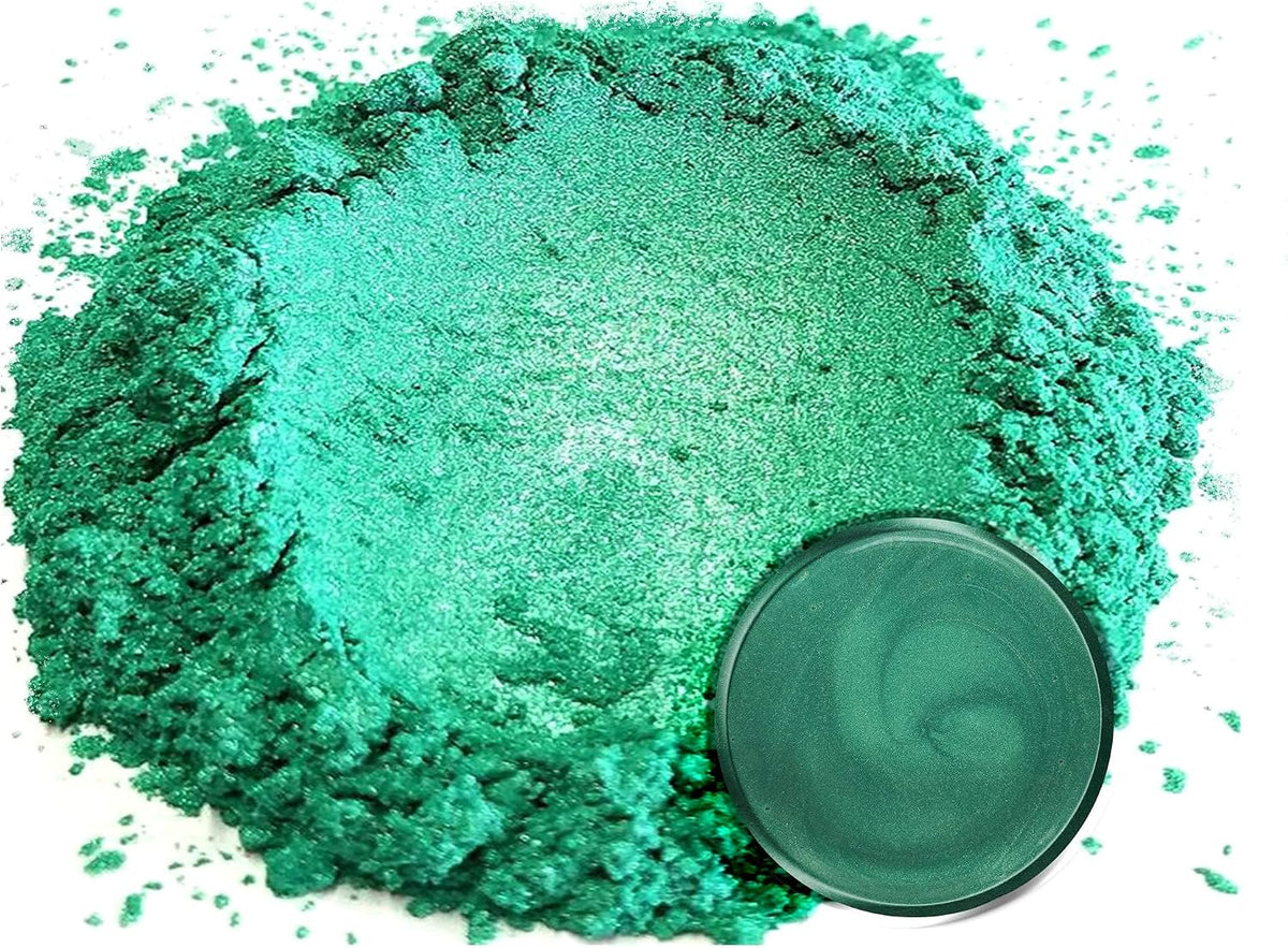Pigments Premium Green Mica Powder - Forest Green (50Gr) - for Epoxy, Resin, Soap, Paint, Woodworking, Acrylic Pouring, Bath Bombs, Fishing Lures - DIY Arts and Crafts Additive