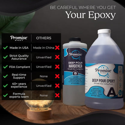 Deep Pour Epoxy Resin Kit 1.5 Gallon, up to 4" Pouring Depth