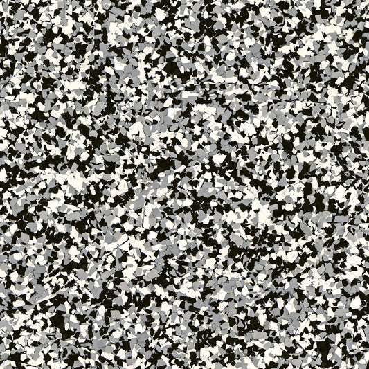 40 Lb Box Decorative Chip Flakes for Epoxy Floor Coating (FB-411 Domino Blend 1/8" Size) Protection/Enhancement for All Surfaces - for Garages, Basements, & More