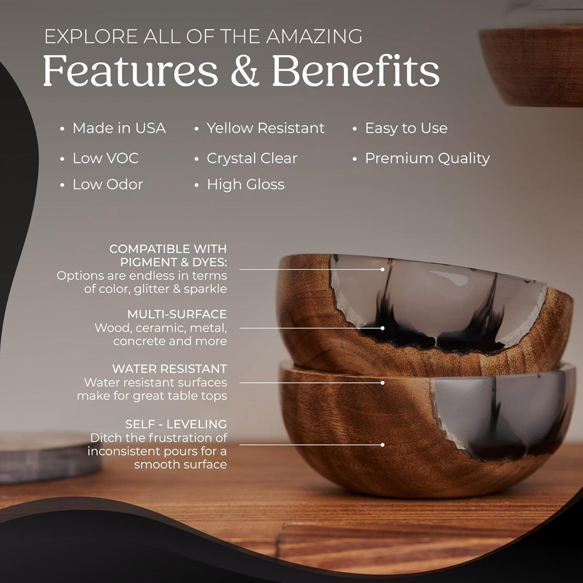 Table Top Epoxy Resin Kit 2 Gallon for Bar Top & Coatings