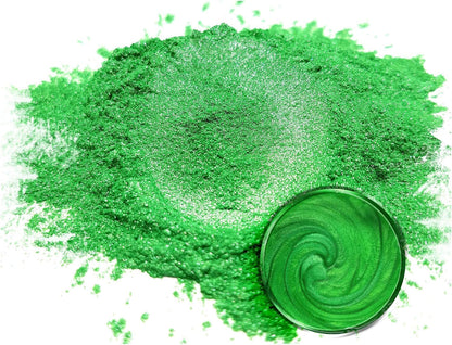 Pigments Premium Green Mica Powder - Imperial Jade (50Gr) - for Epoxy, Resin, Soap, Paint, Woodworking, Acrylic Pouring, Bath Bombs, Fishing Lures - DIY Arts and Crafts Additive