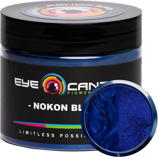 Pigments Premium Blue Mica Powder - Nokon Blue (50Gr) - for Epoxy, Resin, Soap, Paint, Woodworking, Acrylic Pouring, Bath Bombs, Fishing Lures - DIY Arts and Crafts Additive