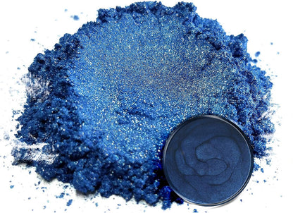 Pigments Premium Blue Mica Powder - Blueblood (50Gr) - for Epoxy, Resin, Soap, Paint, Woodworking, Acrylic Pouring, Bath Bombs, Fishing Lures - DIY Arts and Crafts Additive