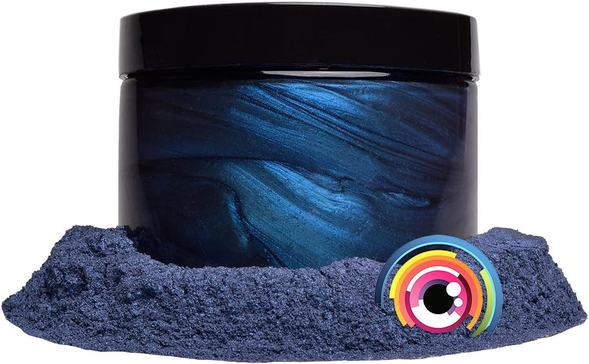 Pigments Premium Blue Mica Powder - Blueblood (50Gr) - for Epoxy, Resin, Soap, Paint, Woodworking, Acrylic Pouring, Bath Bombs, Fishing Lures - DIY Arts and Crafts Additive