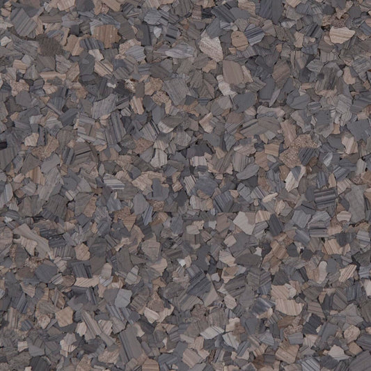 40 Lb Box Decorative Chip Stone Flakes for Epoxy Floor Coating Protection/Enhancement for All Surfaces - for Garages, Basements, & More (Dolerite)