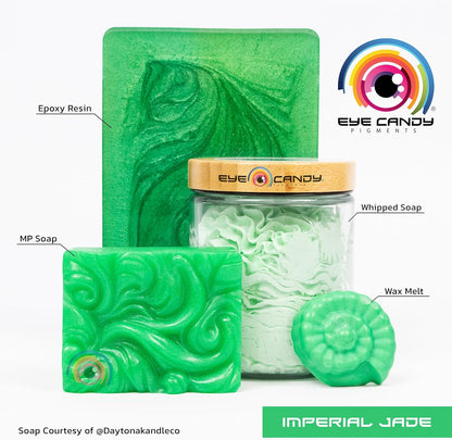Pigments Premium Green Mica Powder - Imperial Jade (50Gr) - for Epoxy, Resin, Soap, Paint, Woodworking, Acrylic Pouring, Bath Bombs, Fishing Lures - DIY Arts and Crafts Additive