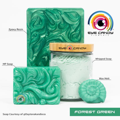 Pigments Premium Green Mica Powder - Forest Green (50Gr) - for Epoxy, Resin, Soap, Paint, Woodworking, Acrylic Pouring, Bath Bombs, Fishing Lures - DIY Arts and Crafts Additive