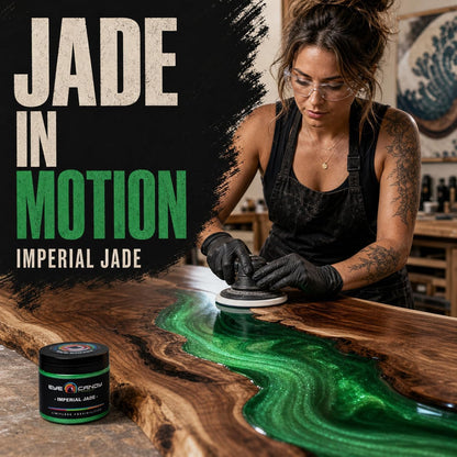 Pigments Premium Green Mica Powder - Imperial Jade (50Gr) - for Epoxy, Resin, Soap, Paint, Woodworking, Acrylic Pouring, Bath Bombs, Fishing Lures - DIY Arts and Crafts Additive