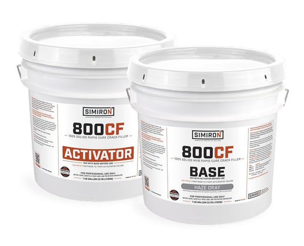 Concrete Repair Kit – 100% Solids Epoxy Crack Filler, 1:1 Mix, Fast-Setting Professional Grade Patch for Cracks, Holes & Surface Defects in Concrete Floors & Walls